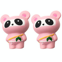 2 PCS TTPU1054 Cute Cartoon Animal Slow Rebound Decompression Toy(Panda Pink)