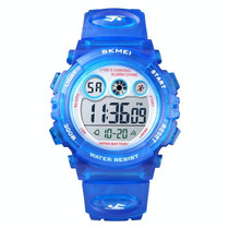 SKMEI 1451 LED Digital Stopwatch Chronograph Luminous Children Sports Electronic Watch(Transparent Sky Blue)