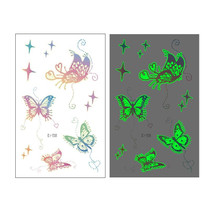 10 PCS Waterproof Luminous Tattoo Stickers Gradient Temporary Tattoo Stickers(Ei-138)