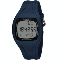 SYNOKE 9105 Multifunctional Sports Time Record Waterproof Pedometer Electronic Watch(Navy Blue)