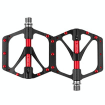 PROMEND PD-M82-TI 1 Pair Mountain Bicycle Titanium Alloy Shaft 3-Bearings Wide Pedals (Black)
