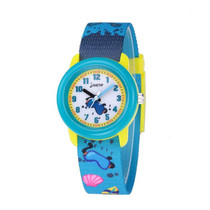JNEW A369-86336 Children Cartoon Waterproof Time Cognitive Ribbon Watch(Summer Beach)