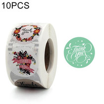 5 PCS Circular Pattern Thanks Floral Sticker Halloween Gift Decoration Sticker, Size: 2.5cm / 1 Inch(Z-02)