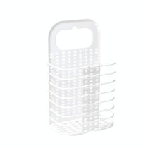 Household Bathroom Wall-Mounted Perforation-Free Folding Dirty Clothes Basket Toy Storage Basket(White)