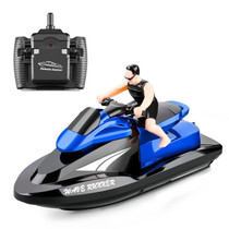 809  2.4G Remote Control Motor Speed Boat High Speed Electric Yacht Model Children Water Toys, Specification Single Battery (Blue)