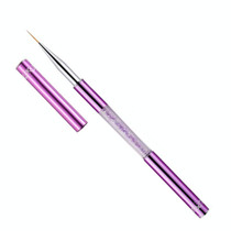 2 PCS Nail Art Drawing Pen Purple Drill Rod Color Painting Flower Stripe Nail Brush With Pen Cover, Specification: 15mm 