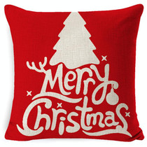 Christmas Linen Red Hug Pillowcase Without Pillow Core, Size: 45 x 45cm(SDBZ-00312)