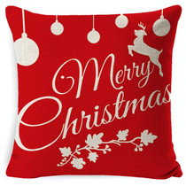 Christmas Linen Red Hug Pillowcase Without Pillow Core, Size: 45 x 45cm(SDBZ-00309)