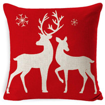 Christmas Linen Red Hug Pillowcase Without Pillow Core, Size: 45 x 45cm(SDBZ-00314)