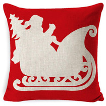 Christmas Linen Red Hug Pillowcase Without Pillow Core, Size: 45 x 45cm(SDBZ-00311)