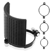 TEYUN PS-4x3 Condenser Microphone U-shaped Blowout Cover Desktop Bracket Audio Accessory Clip(Black)