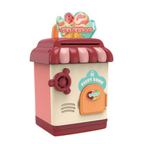 Children Multifunctional Self-Rolling Coin Piggy Bank Cartoon Safe, Colour: Ice Cream Shop