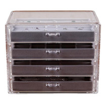 Four-Layer Acrylic Jewelry Storage Box Display Packaging Box( Grey)