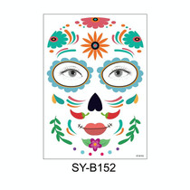 Waterproof And Sweat Proof Of The Dead Masquerade Party Temporary Stickers Halloween Face Tattoo Stickers(SY-B152)