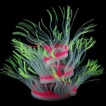 Aquarium Fish Tank Landscaping Decoration Silica Gel Simulation Software Coral Fluorescent Anemone, Size: 75cm(Yellow)