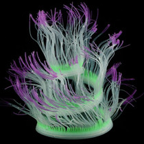 Aquarium Fish Tank Landscaping Decoration Silica Gel Simulation Software Coral Fluorescent Anemone, Size: 75cm(Purple)