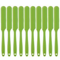 10 PCS Long Silicone Spatula Butter Cake Cream Scraper Baking Tool(Green)