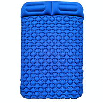 Ordinary Type Outdoor Camping Peripheral Inflatable Cushion Portable TPU Inflatable Double Bed, Size: 195 x 119 x 16cm(Dark Blue)