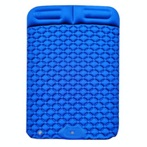 Outdoor Camping Foot-step Automatic Inflatable Cushion Portable TPU Inflatable Double Bed, Size: 195 x 119 x 16cm(Dark Blue)