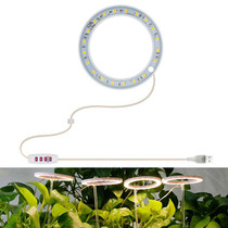 LED Plant Growth Lamp Full Spectroscopy Intelligent Timing Indoor Fill Light Ring Plant Lamp, Power: One Head(Sunshine)