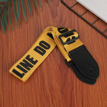 3 PCS Printed Ukulele Guitar Strap, Length: 85-135cm(Yellow and Letter)