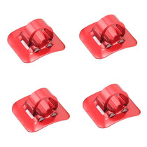 10 PCS Mountain Road Bicycle Hose Line Guide Adhesive Wire Seat Frame Cable Fixing C Buckle, Style: Aluminum Alloy Buckle(Red)