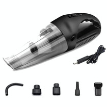 Wet And Dry Handheld High-Power Portable Car Vacuum Cleaner R-6052C Vacuum Cleaner with USB Cable (Black)