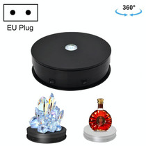 20cm Electric Rotating Turntable Display Stand LED Light Video Shooting Props Turntable, Power Plug:220V EU Plug(Black)