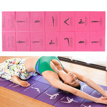 YM15C Portable Travel Thick Fold Yoga Pad Student Nnap Mat, Thickness: 5mm (Rose Red Print) 