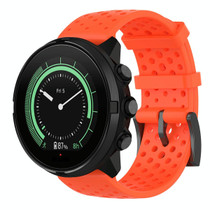 For Suunto 9 Breathable Silicone Watch Band, Exclude the Subject(Orange)