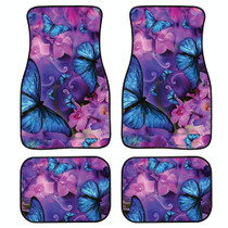 4 in 1 Butterfly Pattern Universal Printing Auto Car Floor Mats Set, Style:HN063