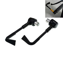 2 PCS Universal 22mm Shockproof Protection Rod CNC Horn Shape Handbrake Motorcycle Modification Accessories(Black)