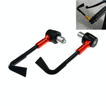 2 PCS Universal 22mm Shockproof Protection Rod CNC Horn Shape Handbrake Motorcycle Modification Accessories(Orange)