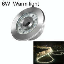 6W Landscape Ring LED Stainless Steel Underwater Fountain Light(Warm Light)