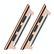 2 PCS Watchbands Stainless Steel Acoustic Ear Connector, Width: 20mm For Apple Watch Series 6 & SE & 5 & 4 40mm / 3 & 2 & 1 38mm(Rose Gold)