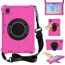 Spider King EVA Protective Case with Adjustable Shoulder Strap & Holder & Pen Slot For Samsung Galaxy Tab S6 SM-T860 / SM-T865(Rose Red)