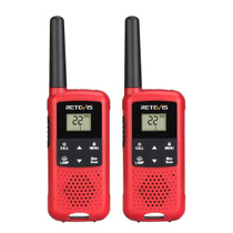 1 Pair RETEVIS RT49B 0.5W US Frequency 462.5500-467.7125MHz 22CHS FRS Two Way Radio Handheld Walkie Talkie, US Plug(Red)