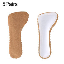 5 Pairs 045 High Heel Sandals Self-adhesive Anti-skid Shockproof Cork Seven-point Mat Shoe Pad(Men Thin Cork)