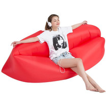 Outdoor Portable Lazy Water Inflatable Sofa Beach Grass Air Bed, Size: 200 x 70cm(Red)