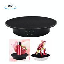 20cm USB Electric Rotating Turntable Display Stand Video Shooting Props Turntable for Photography, Load: 8kg(Black Base Black Velvet)