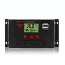 PWM Solar Controller 12V / 24V Lithium Battery Charging Photovoltaic Panel Charging Street Light Controller with Dual USB Output, Model:CPLS-50A