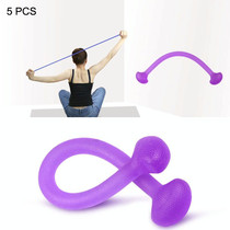 5 PCS Yoga Body Sculpting Stretch Rope Multi-purpose Sports Puller(Purple)