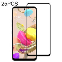 For LG K42 25 PCS Full Glue Full Screen Tempered Glass Film