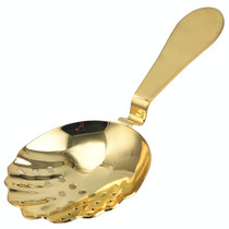 Seashell Shape Stainless Steel Strainer Cocktail Ice Filter(Gold)