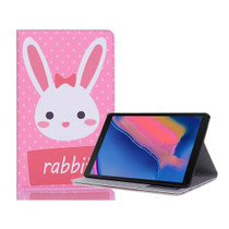 Horizontal Flip Leather Case with Card Slots & Holder & Wallet & Photo Frame for Galaxy Tab A 8.0 (2019)(Pink Rabbit)