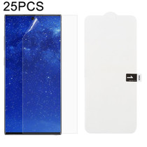 25 PCS Soft Hydrogel Film Full Cover Front Protector with Alcohol Cotton + Scratch Card for Galaxy Note 10