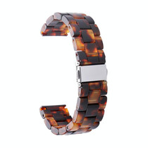 Tortoiseshell Pattern Simple Fashion Resin Watch Band for 22mm Connection Smart Watch
