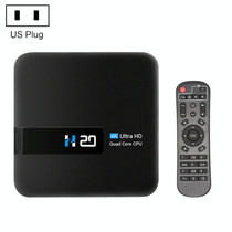 H20 4K Smart TV BOX Android 10.0 Media Player with Remote Control, Quad Core RK3228A, RAM: 1GB, ROM: 8GB, 2.4GHz WiFi, US Plug