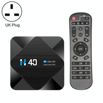 H40 4K Ultra HD Smart TV BOX Android 10.0 Media Player with Remote Control, Quad-core, RAM: 4GB, ROM: 32GB(UK Plug)