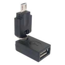 USB 2.0 AM to Mini USB 360 Degree Swivel Adapter(Black)